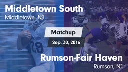 Matchup: Middletown South vs. Rumson-Fair Haven  2016