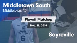 Matchup: Middletown South vs. Sayreville 2016