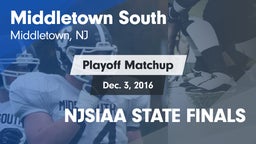 Matchup: Middletown South vs. NJSIAA STATE FINALS 2016