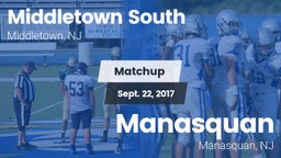 Matchup: Middletown South vs. Manasquan  2017