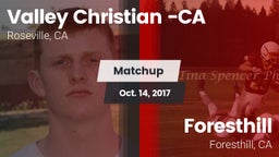 Matchup: Valley Christian vs. Foresthill  2017