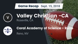 Recap: Valley Christian -CA vs. Coral Academy of Science - Reno 2018