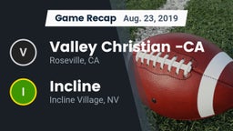 Recap: Valley Christian -CA vs. Incline  2019