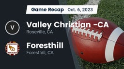 Recap: Valley Christian -CA vs. Foresthill  2023