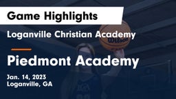 Loganville Christian Academy  vs Piedmont Academy  Game Highlights - Jan. 14, 2023