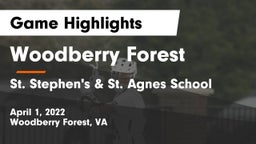 Woodberry Forest  vs St. Stephen's & St. Agnes School Game Highlights - April 1, 2022