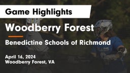 Woodberry Forest  vs Benedictine Schools of Richmond Game Highlights - April 16, 2024