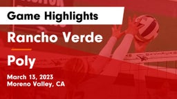 Rancho Verde  vs Poly Game Highlights - March 13, 2023