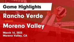 Rancho Verde  vs Moreno Valley  Game Highlights - March 16, 2023