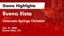 Buena Vista  vs Colorado Springs Christian Game Highlights - Jan. 31, 2020