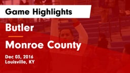 Butler  vs Monroe County Game Highlights - Dec 03, 2016