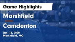 Marshfield  vs Camdenton  Game Highlights - Jan. 16, 2020