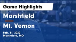 Marshfield  vs Mt. Vernon  Game Highlights - Feb. 11, 2020