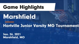 Marshfield  vs Hartville Junior Varsity MG Tournament Game Highlights - Jan. 26, 2021