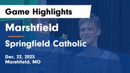 Marshfield  vs Springfield Catholic  Game Highlights - Dec. 22, 2023