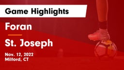 Foran  vs St. Joseph  Game Highlights - Nov. 12, 2022