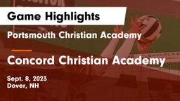 Portsmouth Christian Academy  vs Concord Christian Academy Game Highlights - Sept. 8, 2023
