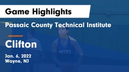 Passaic County Technical Institute vs Clifton  Game Highlights - Jan. 6, 2022