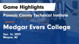 Passaic County Technical Institute vs Medgar Evers College Game Highlights - Jan. 16, 2023
