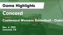 Concord  vs Castlemont  Womens Basketball - Oakland, CA Game Highlights - Dec. 6, 2023