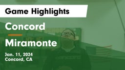 Concord  vs Miramonte  Game Highlights - Jan. 11, 2024