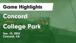Concord  vs College Park  Game Highlights - Jan. 13, 2024