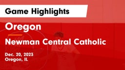 Oregon  vs Newman Central Catholic  Game Highlights - Dec. 20, 2023