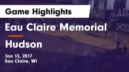 Eau Claire Memorial  vs Hudson  Game Highlights - Jan 13, 2017