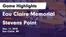 Eau Claire Memorial  vs Stevens Point  Game Highlights - Dec. 11, 2018