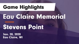 Eau Claire Memorial  vs Stevens Point  Game Highlights - Jan. 28, 2020