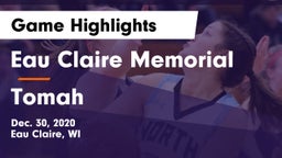 Eau Claire Memorial  vs Tomah  Game Highlights - Dec. 30, 2020