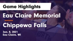 Eau Claire Memorial  vs Chippewa Falls  Game Highlights - Jan. 8, 2021