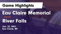 Eau Claire Memorial  vs River Falls  Game Highlights - Jan. 22, 2021