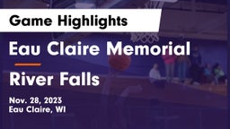 Eau Claire Memorial  vs River Falls  Game Highlights - Nov. 28, 2023