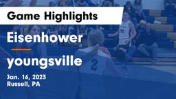 Eisenhower  vs youngsville Game Highlights - Jan. 16, 2023