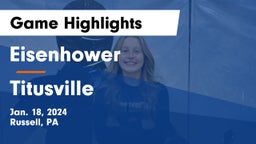 Eisenhower  vs Titusville Game Highlights - Jan. 18, 2024