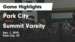 Park City  vs Summit Varsity Game Highlights - Dec. 7, 2018