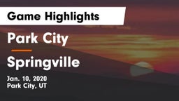 Park City  vs Springville  Game Highlights - Jan. 10, 2020