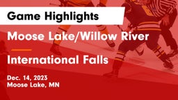 Moose Lake/Willow River  vs  International Falls  Game Highlights - Dec. 14, 2023