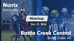 Matchup: Norrix  vs. Battle Creek Central  2016