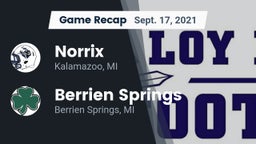 Recap: Norrix  vs. Berrien Springs  2021