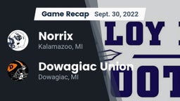 Recap: Norrix  vs. Dowagiac Union 2022