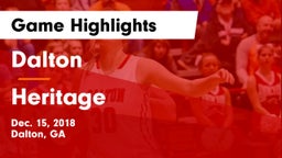 Dalton  vs Heritage  Game Highlights - Dec. 15, 2018