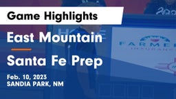East Mountain  vs Santa Fe Prep  Game Highlights - Feb. 10, 2023
