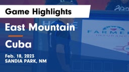 East Mountain  vs Cuba Game Highlights - Feb. 18, 2023