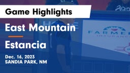 East Mountain  vs Estancia  Game Highlights - Dec. 16, 2023