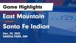East Mountain  vs Santa Fe Indian  Game Highlights - Dec. 29, 2023