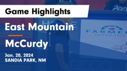 East Mountain  vs McCurdy  Game Highlights - Jan. 20, 2024