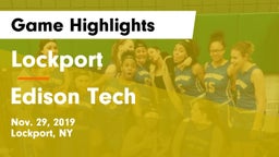 Lockport  vs Edison Tech  Game Highlights - Nov. 29, 2019