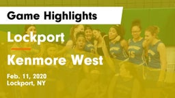 Lockport  vs Kenmore West Game Highlights - Feb. 11, 2020